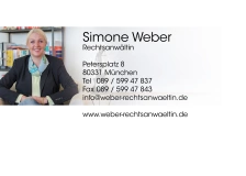 Simone Weber, Rechtsanwältin, München, Arbeitsrecht, Mietrecht